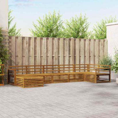 Seturi de canapele 7 pcs natural Lemn Solid de Acacia GartenMobel Dekor