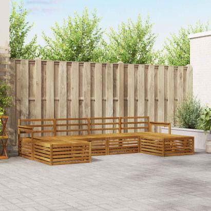 Seturi de canapele 6 pcs natural Lemn Solid de Acacia GartenMobel Dekor