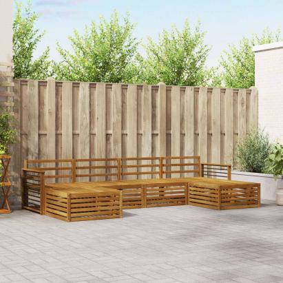 Seturi de canapele 6 pcs natural Lemn Solid de Acacia GartenMobel Dekor