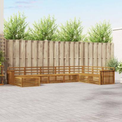 Seturi de canapele 8 pcs natural Lemn Solid de Acacia GartenMobel Dekor