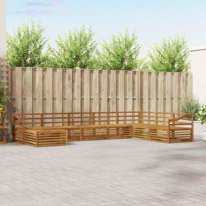 Seturi de canapele 8 pcs natural Lemn Solid de Acacia GartenMobel Dekor