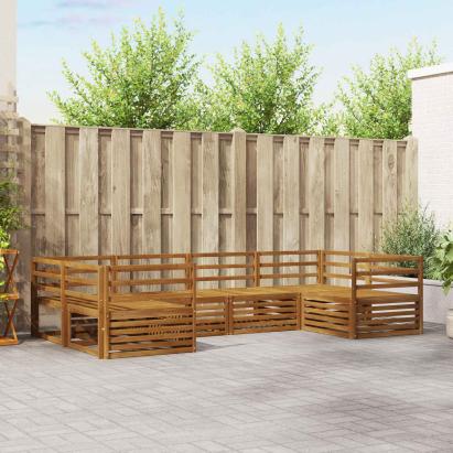 Seturi de canapele 6 pcs natural Lemn Solid de Acacia GartenMobel Dekor