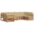 Seturi de canapele 6 pcs Natural și Bej Lemn Solid de Acacia GartenMobel Dekor
