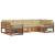 Seturi de canapele 6 pcs Natural și Bej Lemn Solid de Acacia GartenMobel Dekor