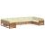 Seturi de canapele 10 pcs Natural și Crem Lemn Solid de Acacia GartenMobel Dekor