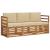 Seturi de canapele 3 pcs Natural și Bej Lemn Solid de Acacia GartenMobel Dekor