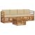 Seturi de canapele 5 pcs Natural și Bej Lemn Solid de Acacia GartenMobel Dekor