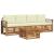 Seturi de canapele 5 pcs Natural și Crem Lemn Solid de Acacia GartenMobel Dekor