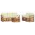 Seturi de canapele 6 pcs Natural și Crem Lemn Solid de Acacia GartenMobel Dekor