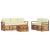Seturi de canapele 6 pcs Natural și Crem Lemn Solid de Acacia GartenMobel Dekor