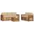 Seturi de canapele 6 pcs Natural și Bej Lemn Solid de Acacia GartenMobel Dekor