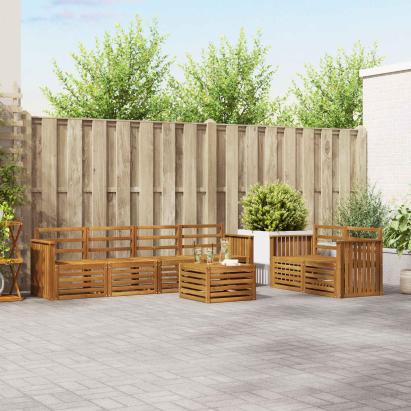 Seturi de canapele 7 pcs natural Lemn Solid de Acacia GartenMobel Dekor