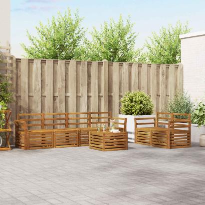 Seturi de canapele 7 pcs natural Lemn Solid de Acacia GartenMobel Dekor
