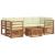 Seturi de canapele 7 pcs Natural și Crem Lemn Solid de Acacia GartenMobel Dekor
