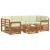 Seturi de canapele 7 pcs Natural și Crem Lemn Solid de Acacia GartenMobel Dekor