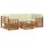 Seturi de canapele 7 pcs Natural și Crem Lemn Solid de Acacia GartenMobel Dekor