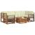 Seturi de canapele 7 pcs Natural și Crem Lemn Solid de Acacia GartenMobel Dekor