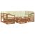 Seturi de canapele 7 pcs Natural și Crem Lemn Solid de Acacia GartenMobel Dekor