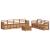 Seturi de canapele 8 pcs natural Lemn Solid de Acacia GartenMobel Dekor