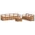 Seturi de canapele 8 pcs natural Lemn Solid de Acacia GartenMobel Dekor