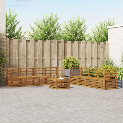 Seturi de canapele 9 pcs natural Lemn Solid de Acacia GartenMobel Dekor