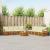 Seturi de canapele 9 pcs Natural și Crem Lemn Solid de Acacia GartenMobel Dekor