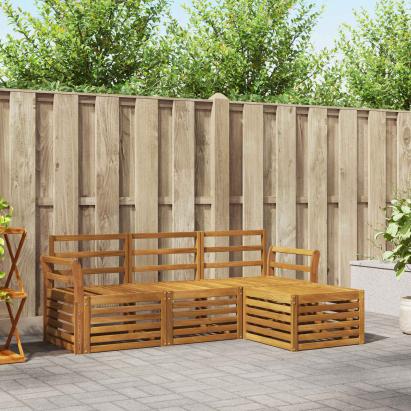 Seturi de canapele 4 pcs natural Lemn Solid de Acacia GartenMobel Dekor