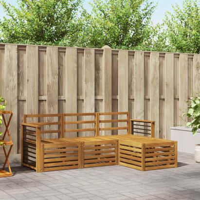 Seturi de canapele 4 pcs natural Lemn Solid de Acacia GartenMobel Dekor