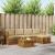 Seturi de canapele 6 pcs Natural și Bej Lemn Solid de Acacia GartenMobel Dekor