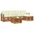 Seturi de canapele 6 pcs Natural și Crem Lemn Solid de Acacia GartenMobel Dekor