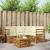 Seturi de canapele 5 pcs Natural și Crem Lemn Solid de Acacia GartenMobel Dekor
