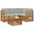 Seturi de canapele cu pernă 5 pcs Gri natural și deschis GartenMobel Dekor