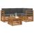 Seturi de mobilier 5 pcs Natural și Antracit Lemn compozit GartenMobel Dekor