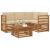 Seturi de canapele 5 pcs Natural și Bej Lemn Solid de Acacia GartenMobel Dekor