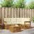 Seturi de canapele 5 pcs Natural și Crem Lemn Solid de Acacia GartenMobel Dekor
