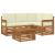Seturi de canapele 5 pcs Natural și Crem Lemn Solid de Acacia GartenMobel Dekor