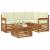 Seturi de canapele 5 pcs Natural și Crem Lemn Solid de Acacia GartenMobel Dekor
