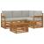 Seturi de mobilier 5 pcs Gri natural și deschis Lemn compozit GartenMobel Dekor