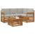 Seturi de mobilier 5 pcs Gri natural și deschis Lemn compozit GartenMobel Dekor