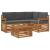 Seturi de mobilier 5 pcs Natural și Antracit Lemn compozit GartenMobel Dekor