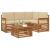 Seturi de mobilier cu pernă 5 pcs Natural și Bej Lemn compozit GartenMobel Dekor