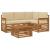 Seturi de mobilier cu pernă 5 pcs Natural și Bej Lemn compozit GartenMobel Dekor