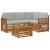 Seturi de mobilier 5 pcs Gri natural și deschis Lemn compozit GartenMobel Dekor