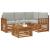 Seturi de mobilier 5 pcs Gri natural și deschis Lemn compozit GartenMobel Dekor