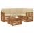 Seturi de mobilier cu pernă 5 pcs Natural și Bej Lemn compozit GartenMobel Dekor