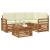 Seturi de canapele 5 pcs Natural și Crem Lemn Solid de Acacia GartenMobel Dekor