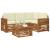 Seturi de canapele 5 pcs Natural și Crem Lemn Solid de Acacia GartenMobel Dekor