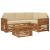 Seturi de mobilier cu pernă 5 pcs Natural și Bej Lemn compozit GartenMobel Dekor