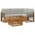 Seturi de mobilier 5 pcs Gri natural și deschis Lemn compozit GartenMobel Dekor