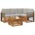 Seturi de mobilier 5 pcs Gri natural și deschis Lemn compozit GartenMobel Dekor